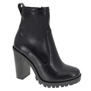 BCBGeneration Women's Pella Platform Lug Sole Booties Black Size 10